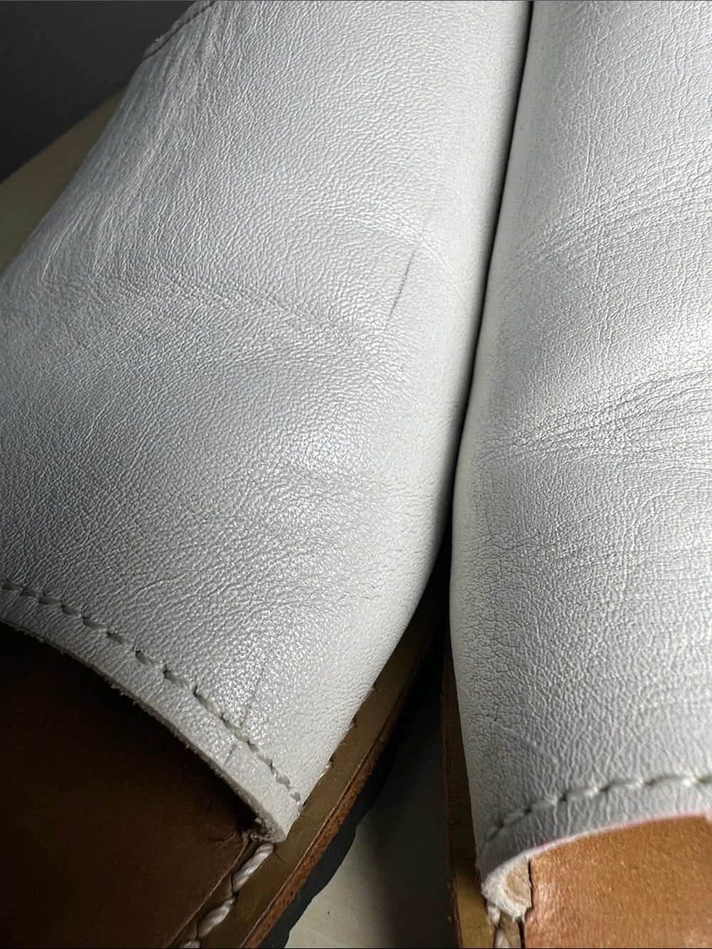 Cole Haan white leather